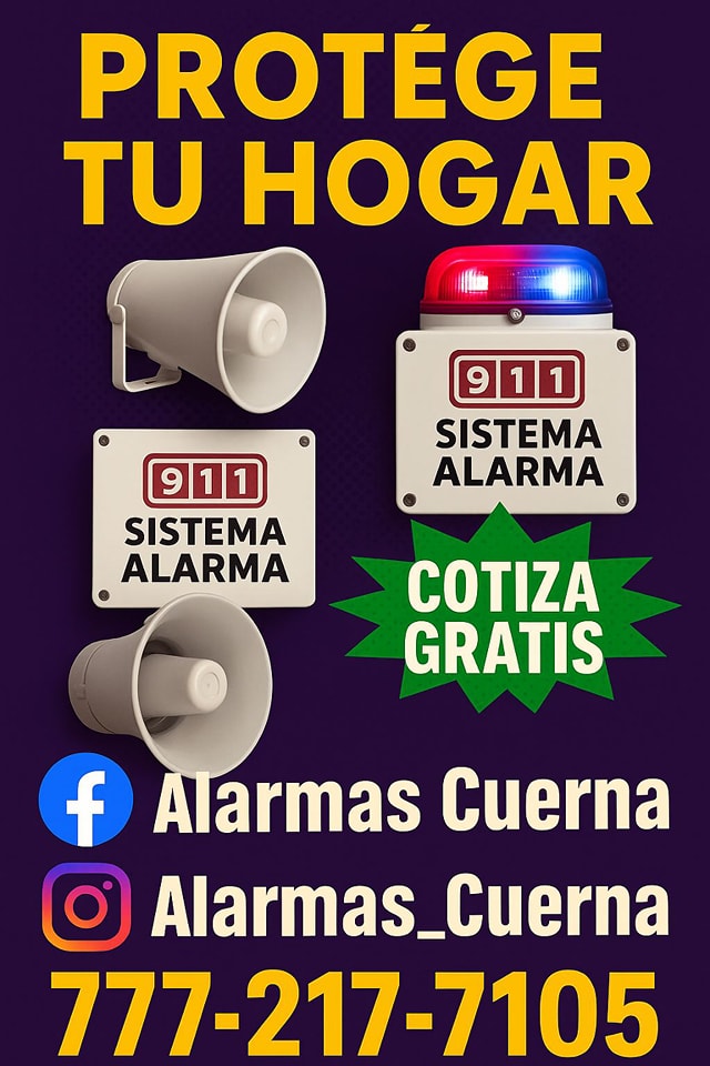 Anuncio de sistema de alarma