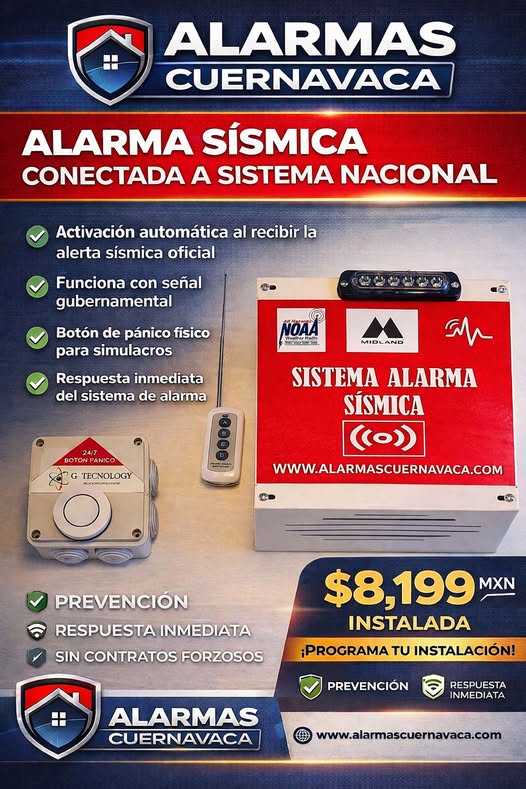 Promoción de alarma sísmica